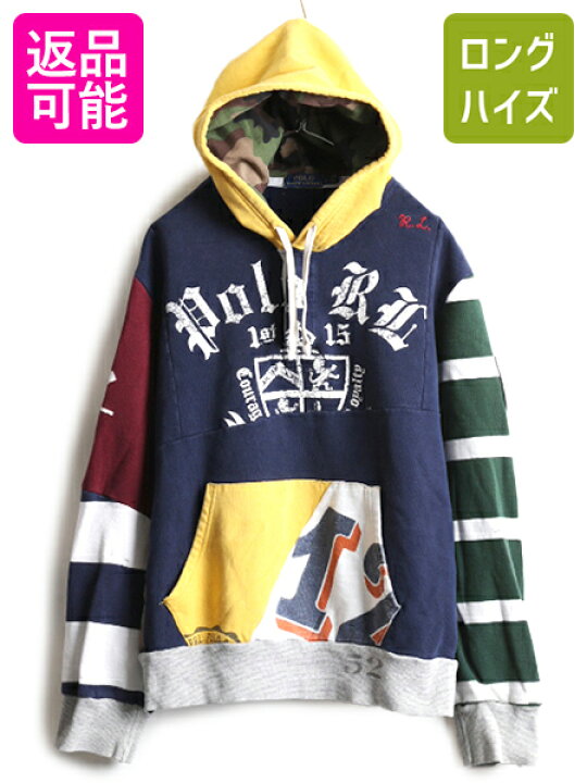 楽天市場】□ ポロ ラルフローレン パッチワーク スウェット フード  
