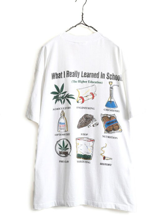 楽天市場】90s ☆ マリファナ イラスト プリント Tシャツ ( メンズ XL  