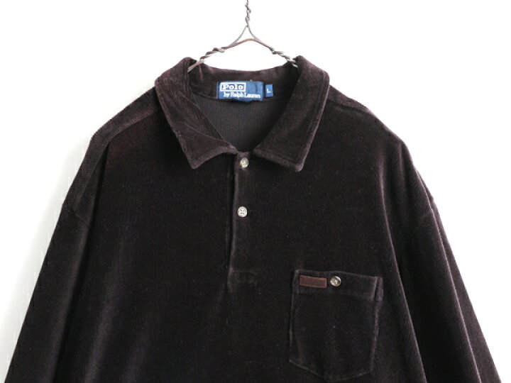 楽天市場】90s □ ポロ ラルフローレン 細畝 ベロア 長袖 シャツ  
