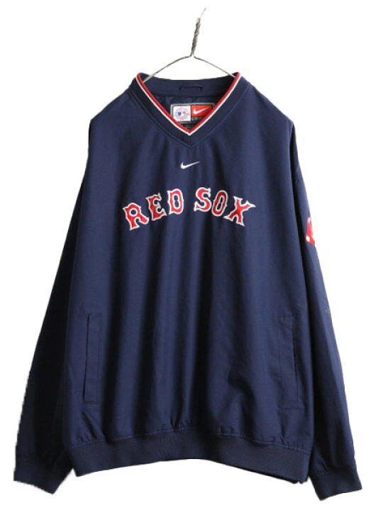 楽天市場】00s MLB オフィシャル ナイキ レッドソックス Vネック プル  