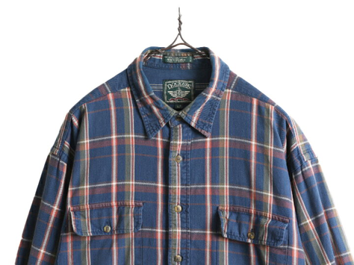 楽天市場】90s ドッカーズ リーバイス チェック 長袖 シャツ メンズ L  
