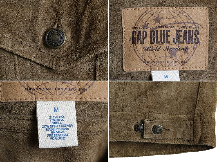 楽天市場】00s OLD GAP 本革 スエード レザー トラッカー ジャケット 
