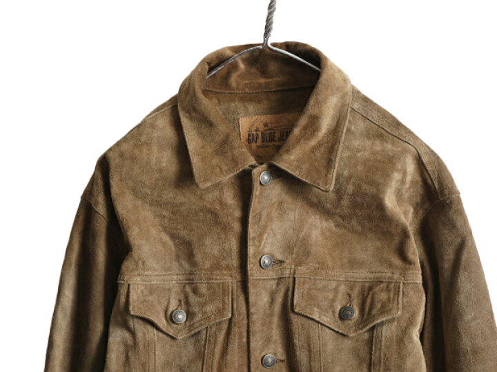 楽天市場】00s OLD GAP 本革 スエード レザー トラッカー ジャケット  