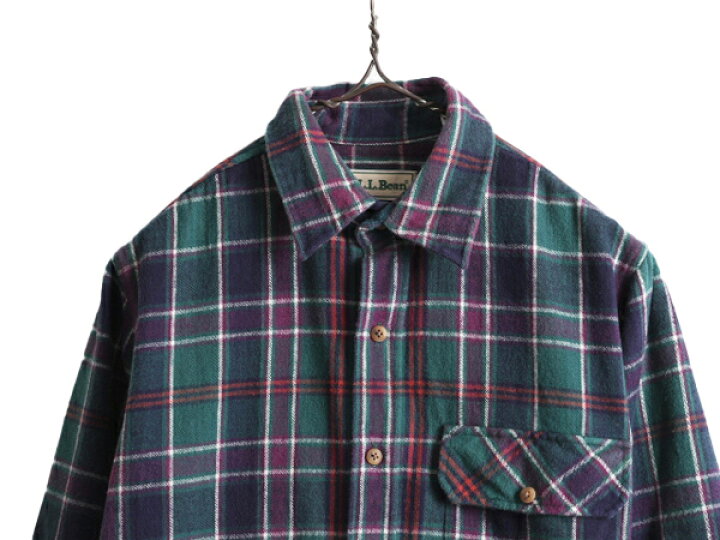 楽天市場】80s 90s エルエルビーン チェック 長袖 ヘビー フランネル  