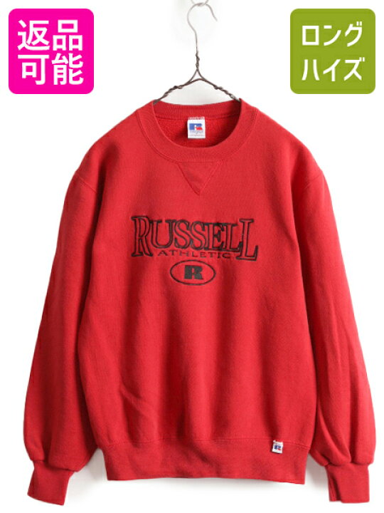 楽天市場】90s USA製 ラッセル ロゴ 刺繍 前V スウェット トレーナー 