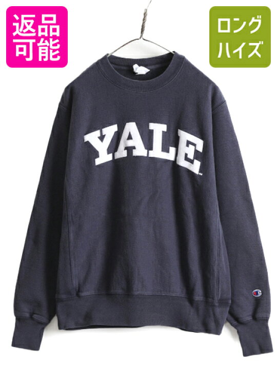 楽天市場】US企画 チャンピオン リバースウィーブ YALE カレッジ 刺繍  