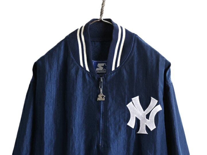 楽天市場】90s USA製 MLB スターター ヤンキース ハーフジップ  