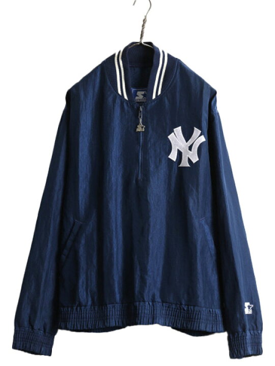 楽天市場】90s USA製 MLB スターター ヤンキース ハーフジップ  