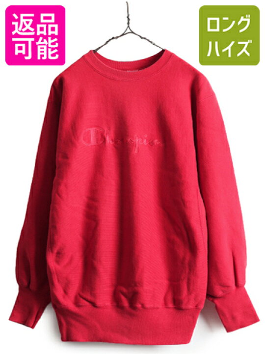 楽天市場】90s USA製 チャンピオン リバースウィーブ ビッグ ロゴ刺繍  