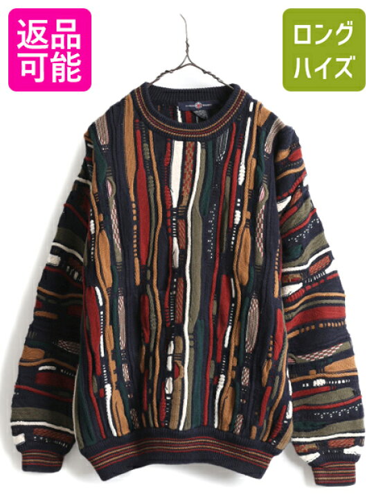 楽天市場】90s COTTON TRADERS 3D 立体編み コットン ニット セーター 