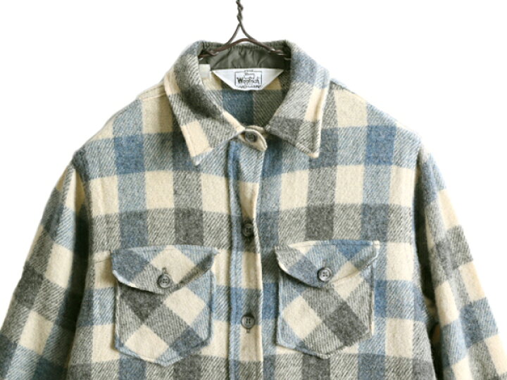 楽天市場】70s USA製 ウールリッチ チェック 長袖 ウール CPO シャツ  