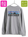 【2/9 マラソン最大半額SALE×P5倍!】 17年製 パタゴニア プリント 長袖 Tシャツ メンズ M / Patagonia アウトドア ロンT オーガニック コットン フィッツロイ ロゴ イラスト P-6| 古着 中古 P-6 P6 長袖Tシャツ プリントTシャツ ロゴT ロゴTシャツ ロングTシャツ バックプ