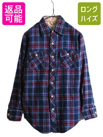 【4/26 マラソン 400円OFF&P5倍!】 70s JCPENNEY チェック 長袖 シャツ ボーイズ 18 メンズ XS 程 70年代 JCペニー ヴィンテージ ネルシャツ フランネルシャツ ストアブランド| 古着 中古 70's ビンテージ アクリル チェックシャツ 長袖シャツ ネル フランネル 柄シャツ ポ