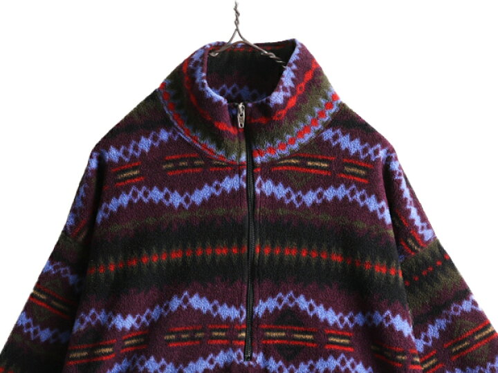 楽天市場】90s 94年製 USA製 パタゴニア ハーフジップ 総柄 シンチラ  