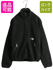 90s ノースフェイス フルジップ フリース ジャケット メンズ レディース S 古着 90年代 オールド The North Face アウトドア ジャンパー 黒| 中古 90's ノース フリースジャケット ブラック ブルゾン ハイネック ジップアップ ジップインジップ ブルゾン ポケット付き USED