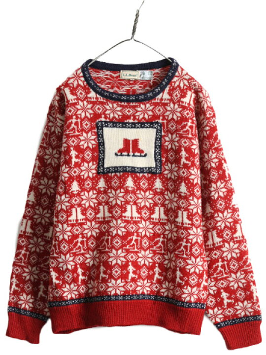 楽天市場】80s エルエルビーン ノルディック ウール ニット セーター 
