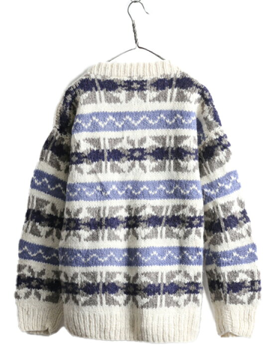 楽天市場】手編み エクアドル製 OTAVALO ウール ハンドニット セーター  