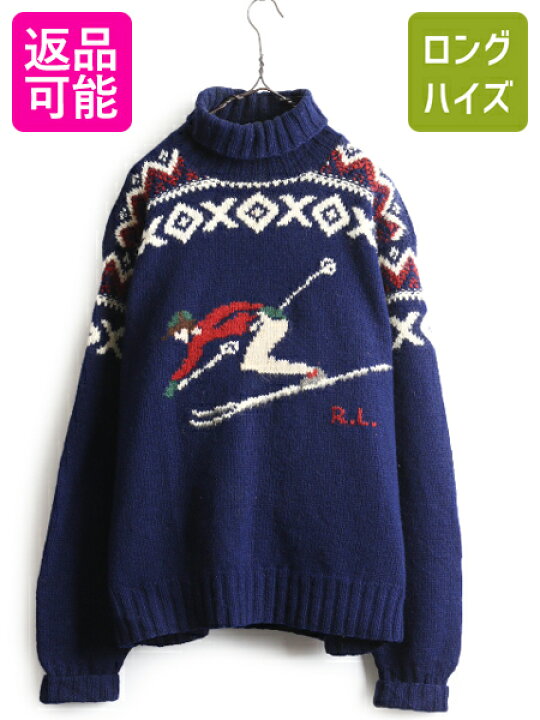 楽天市場】手編み 90s ポロ ラルフローレン ノルディック 