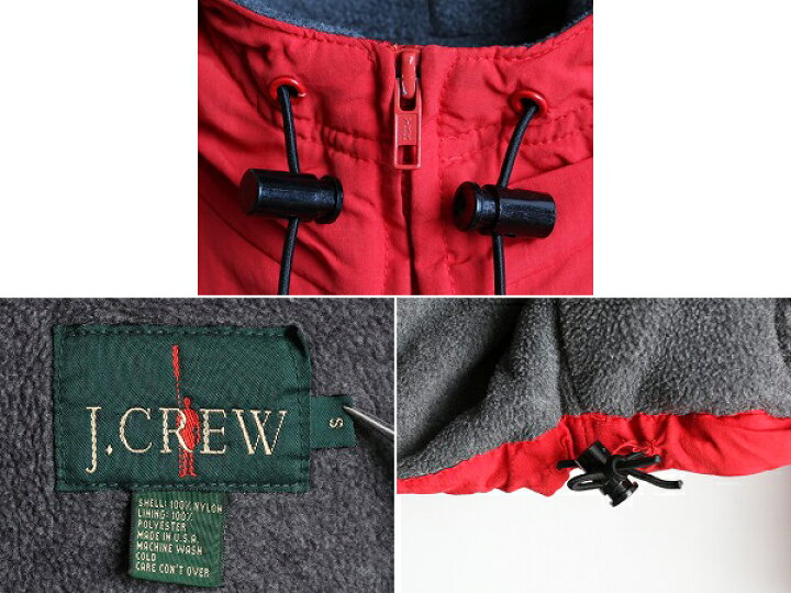 楽天市場】90s USA製 J CREW フリース ライナー付き ナイロン 