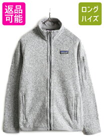 【5/25 24h限定 P8倍&400円OFF!!】 16年製 パタゴニア ベターセーター ジャケット レディース S / Patagonia アウトドア フリース ニット フルジップ ジャンパー ブルゾン 灰| 古着 中古 フリースジャケット ジップアップ ハイネック セーター ワンポイント ロゴ刺繍 ポケッ