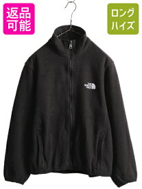 ノースフェイス フルジップ フリース ジャケット メンズ XS / The North Face ジャンパー アウトドア ワンポイント ブラック ブルゾン 黒| 中古 ノース フリースジャケット ハイネック ジップアップ ジップインジップ 小さいサイズ ロゴ刺繍 ポケット付き アメカジ USED