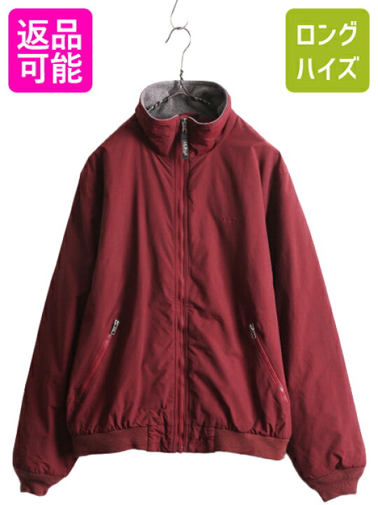 WEAR GUARDナイロンウォームアップジャケット古着短丈レッドCBOY当時物 
