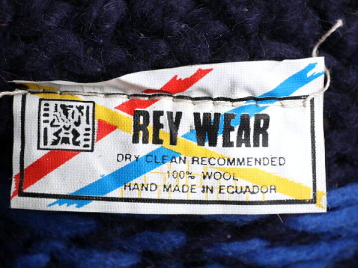 楽天市場】手編み エクアドル製 REY WEAR ウール ハンドニット 
