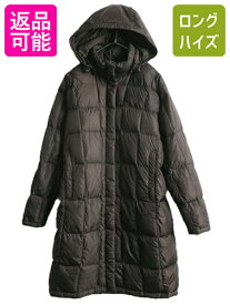 【6/1 24h限定 10%OFFクーポン&P3倍!】 US企画 ノースフェイス ロング ダウン コート レディース M / The North Face アウトドア パーカー ジャケット 600フィル キルティング 茶| 古着 中古 日本未発売 ノース ダウンコート ダウンジャケット ロングコート ナイロンジャケ