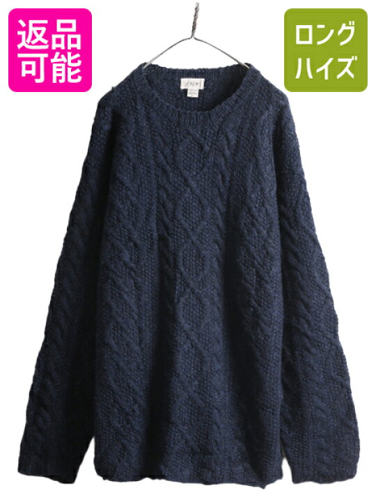 楽天市場】00s 手編み J CREW フィッシャーマン ハンドニット セーター 
