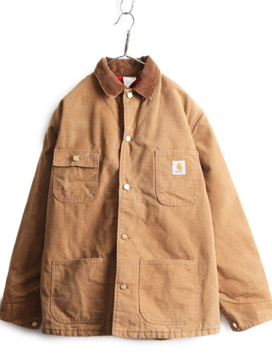 楽天市場】90s USA製 カーハート チョア コート メンズ L / オールド  