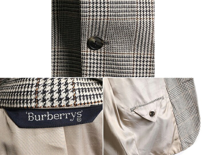 楽天市場】90s USA製 BURBERRYS PRORSUM グレンチェック テーラード 