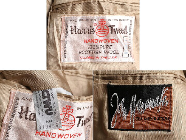 楽天市場】80s USA製 ハリスツイード テーラード ジャケット メンズ XL  