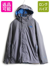 【4/16 マラソン期間中ポイント5倍!!】 ノースフェイス HYVENT 中綿 ナイロン ジャケット メンズ L / 古着 The North Face フルジップ ブルゾン アウトドア マンパ 裏 フリース 灰| 中古 ノース ナイロンジャケット 中綿ジャケット マウンテンパーカー ジャンパー ジップア