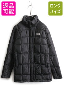 US企画 ノースフェイス ダウン ハーフ コート レディース S 古着 The North Face アウトドア ジャケット 600フィル キルティング ブラック| 中古 日本未発売 ノース 黒 ダウンコート ダウンジャケット ハーフコート ナイロン ナイロンジャケット 防寒 ハイネック アメカジ