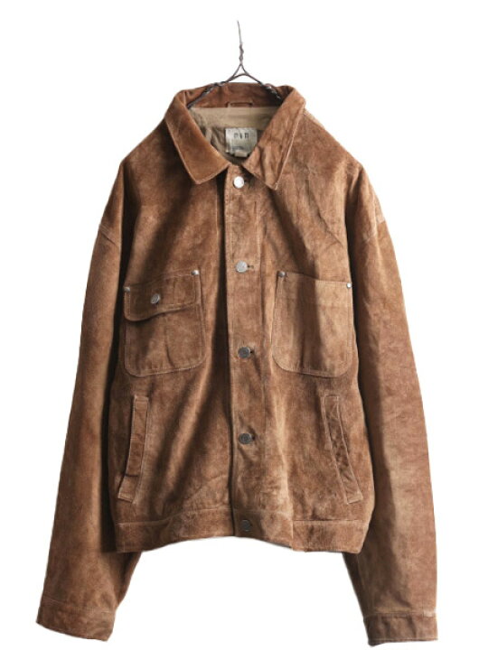 楽天市場】00s OLD GAP 本革 スウェード レザー トラッカー ジャケット  