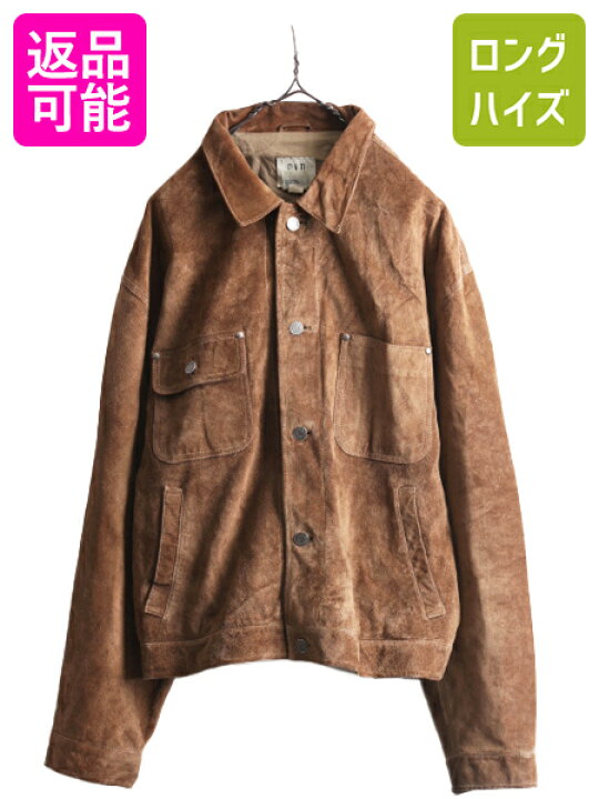 楽天市場】00s OLD GAP 本革 スウェード レザー トラッカー ジャケット  