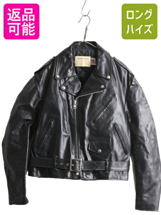 楽天市場】80s 90s USA製 ショット 本革 レザー ダブル ライダース 