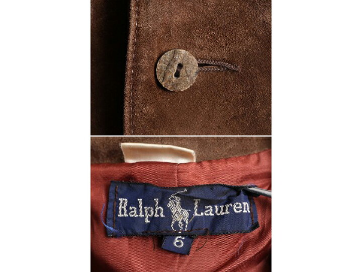 楽天市場】90s ラルフローレン フリンジ付き 本革 レザー ジャケット  