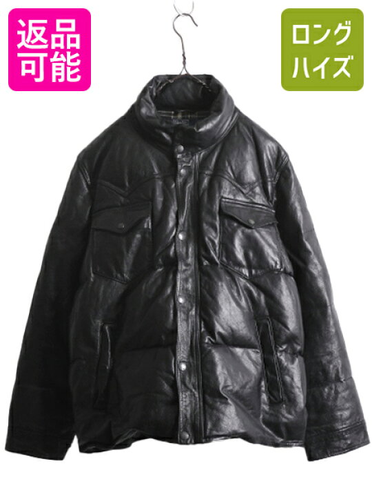 楽天市場】90s ☆ ポロ ラルフローレン 本革 レザー ダウン ジャケット  