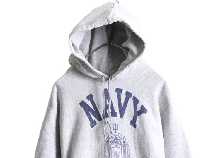 楽天市場】90s USA製 NAVY プリント スウェット フード パーカー