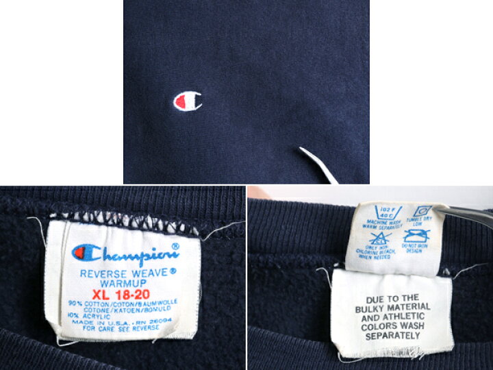 champion 80年トリコタグmedein USA large ツートン
