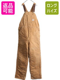 80s 90s USA製 カーハート ダブルニー ブラウン ダック オーバーオール メンズ 38 36 / 80年代 90年代 CARHARTT ワーク 中綿 キルティング| 中古 80's 90's アメリカ製 オールド ヴィンテージ ビンテージ ツナギ ペインター オールインワン ビブ サロペット ワークパンツ