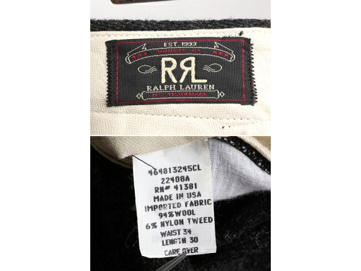 楽天市場】90s 初期タグ USA製 RRL ラルフローレン ウール スラックス 