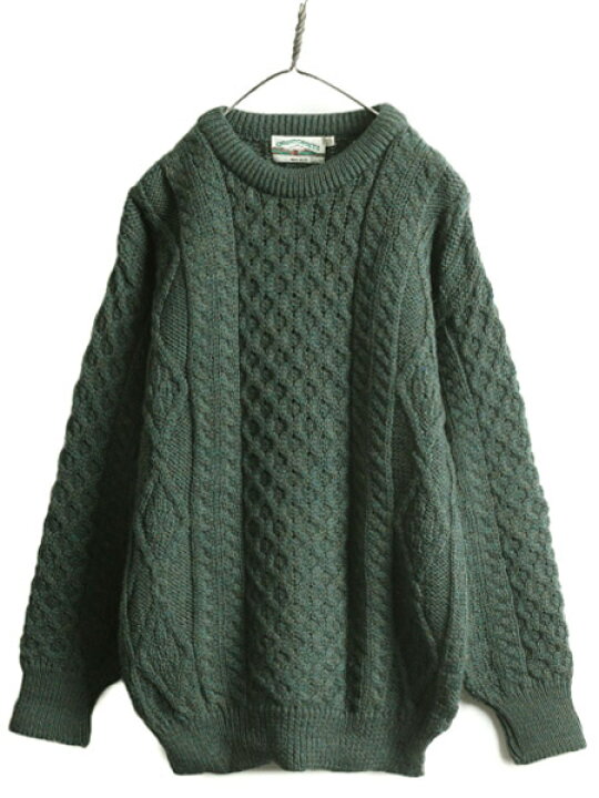 楽天市場】アイルランド製 aran crafts フィッシャーマン ニット 