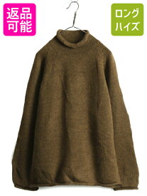 90s J CREW ロールネック ウール ニット セーター メンズ M 古着 90年代 オールド 巨人タグ 無地 ハイネック ジェイクルー 旧タグ カーキ | 中古 90's Jクルー 二ットセーター 長袖ニット 長袖セーター ウールニット J.CREW オリーブグリーン ブラウン ざっくり 人気 USED