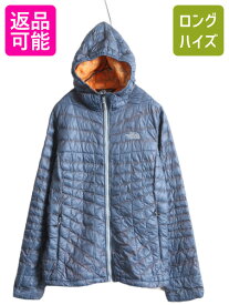 US企画 ノースフェイス 中綿 ナイロン パーカー ジャケット レディース M The North Face サーモボール キルティング ジャンパー ブルゾン| 古着 中古 日本未発売 ノース アウトドア ナイロンジャケット 中綿ジャケット パッカブル PRIMALOFT プリマロフト フルジップ USED