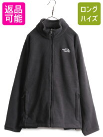 US企画 ノースフェイス フルジップ フリース ジャケット メンズ XL / The North Face ジャンパー ブルゾン アウトドア 大きいサイズ 濃灰| 古着 中古 日本未発売 ノース フリースジャケット ジップアップ ハイネック ジップインジップ ワンポイント チャコールグレー 黒