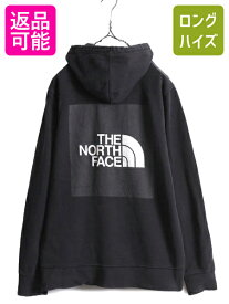 【5/25 24h限定 P8倍&400円OFF!!】 ノースフェイス 両面 プリント スウェット フード パーカー メンズ M / The North Face プルオーバー 裏起毛 黒 トレーナー ブラック 薄手| 古着 中古 ノース スエット プリントパーカー ロゴパーカー フードパーカー スウェットパーカー