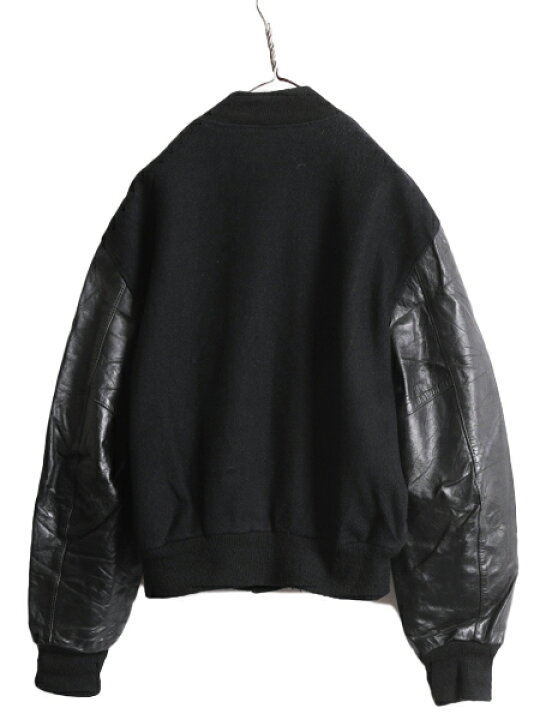 楽天市場】70s 80s USA製 REED SPORTSWEAR 袖レザー ウール スタジアム  