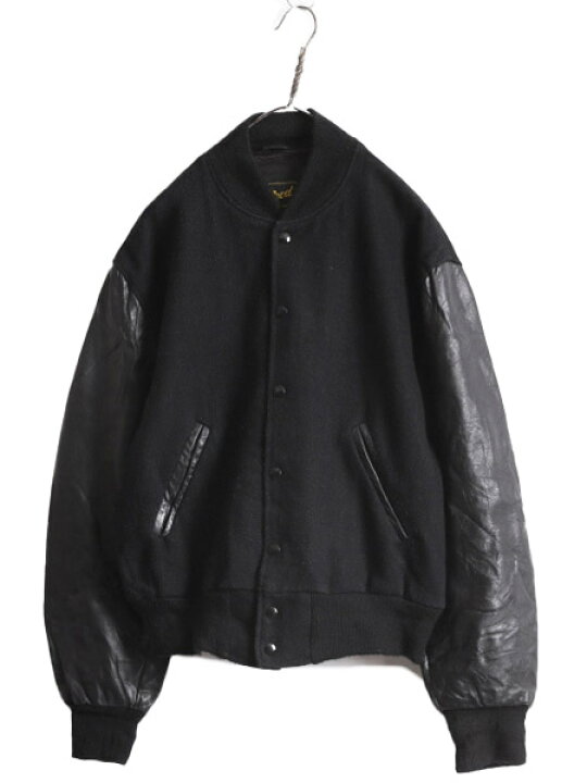 楽天市場】70s 80s USA製 REED SPORTSWEAR 袖レザー ウール スタジアム 